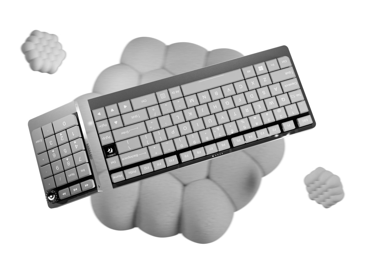Mechanical keyboard with a detachable numpad